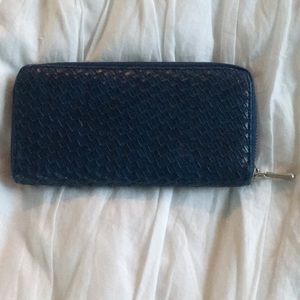 Blue textured wallet